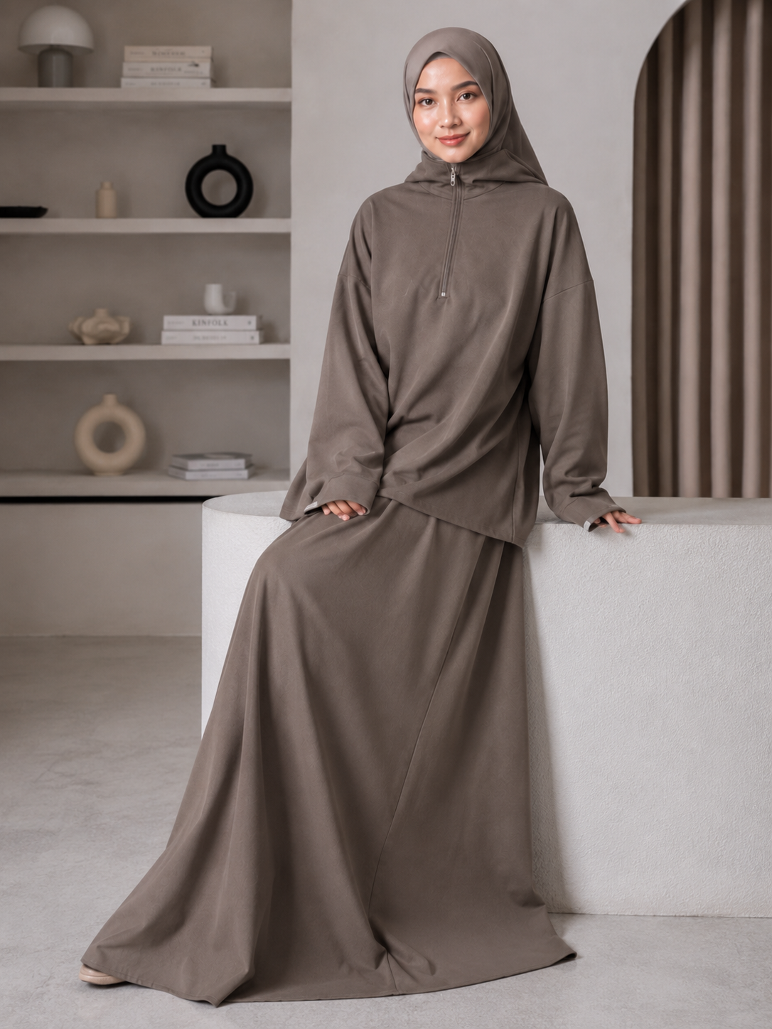 Leyla Half-Zip Two-Piece Set – LY117