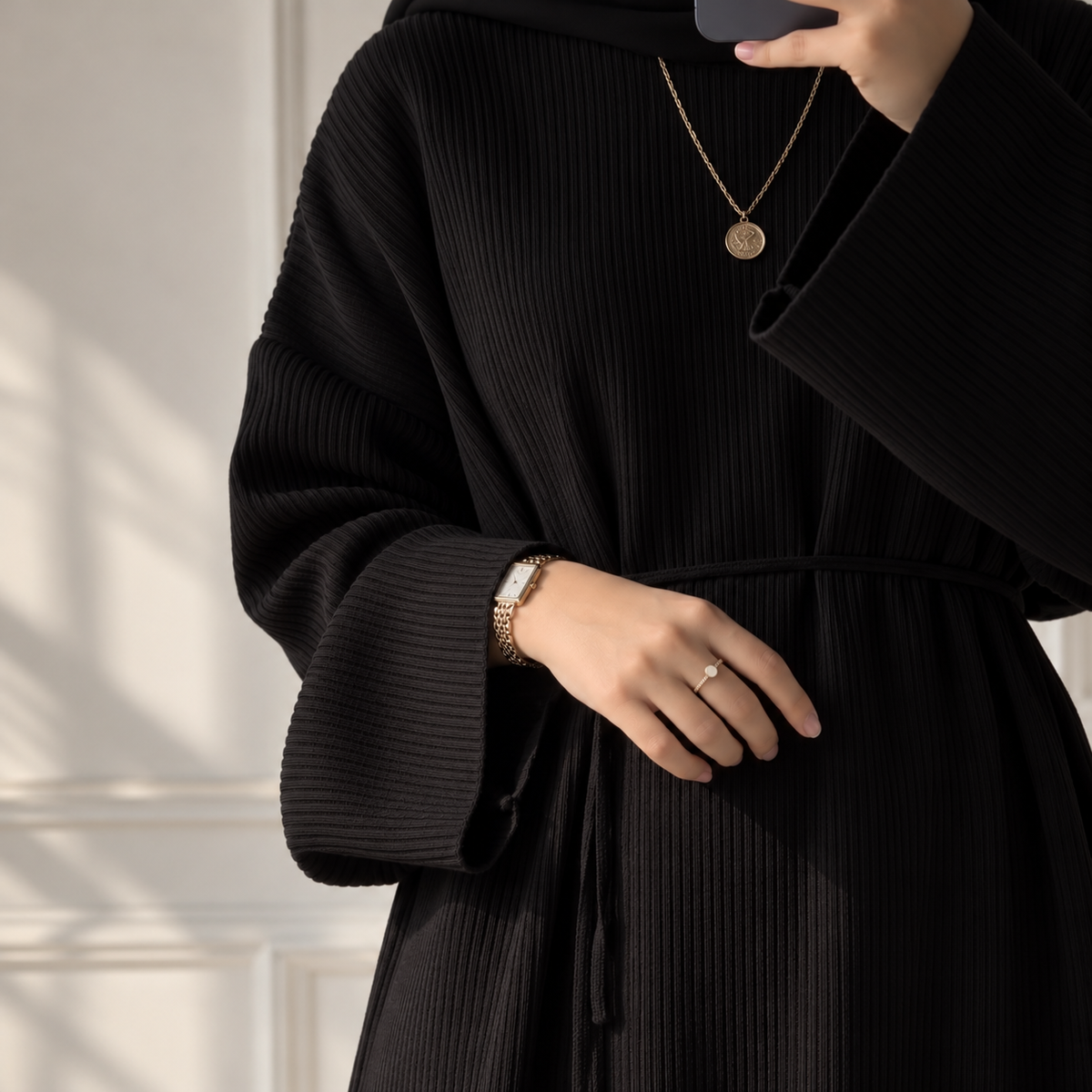 Amara Winter Ribbed Dress – LY77
