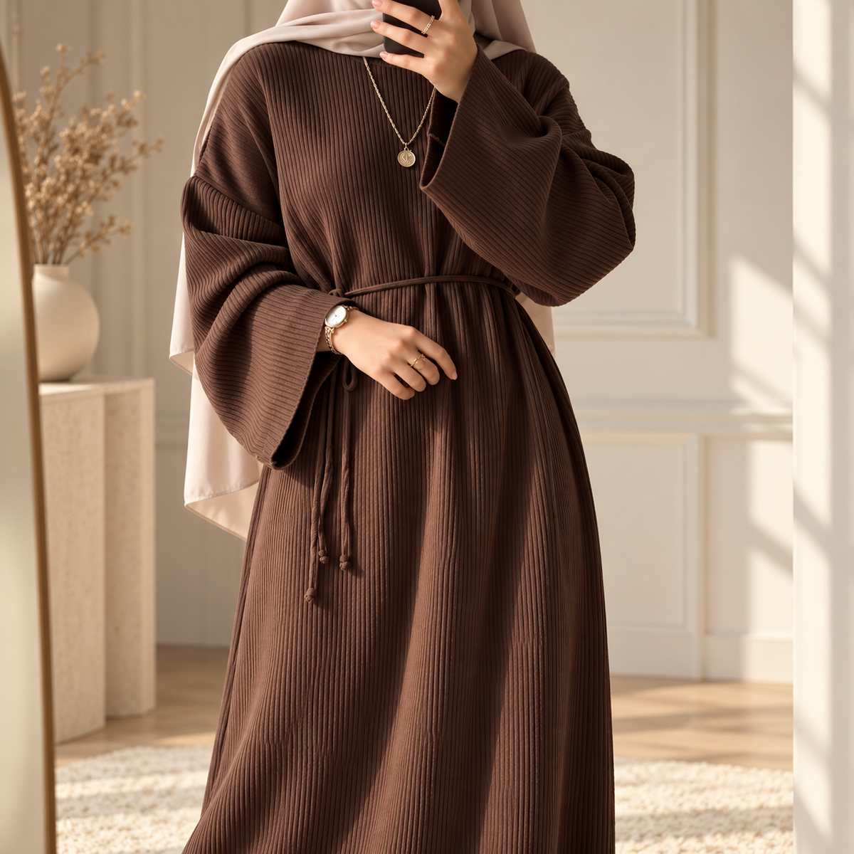 Amara Winter Ribbed Dress – LY77