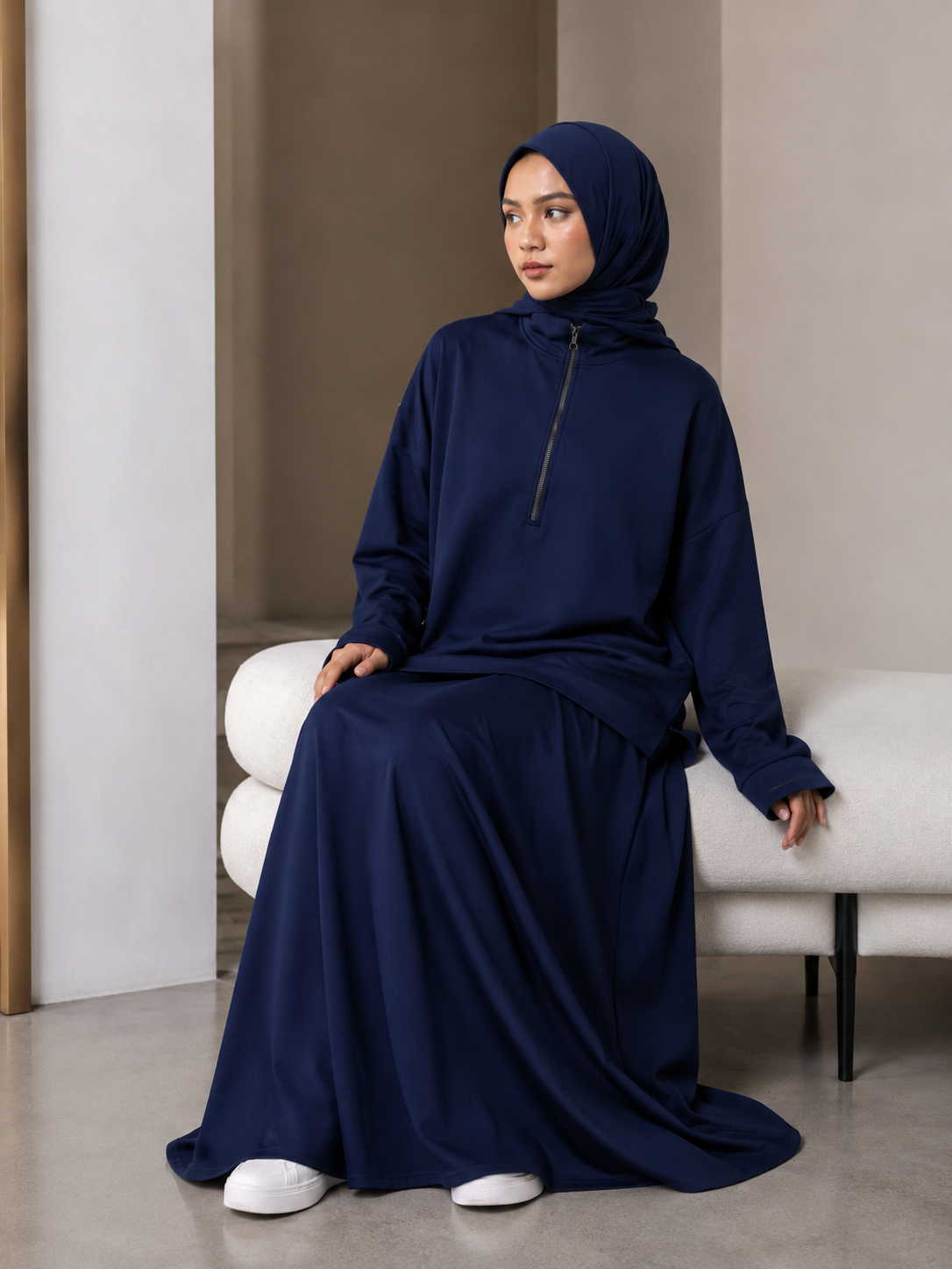 Leyla Half-Zip Two-Piece Set – LY117
