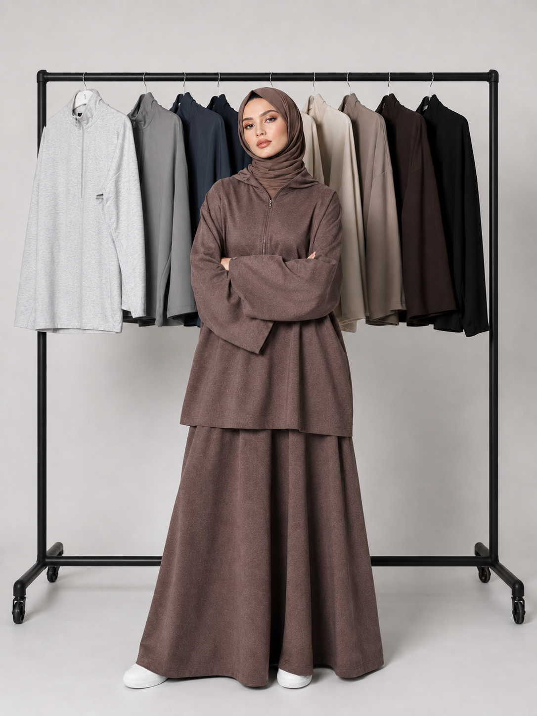 Leyla Half-Zip Two-Piece Set – LY117