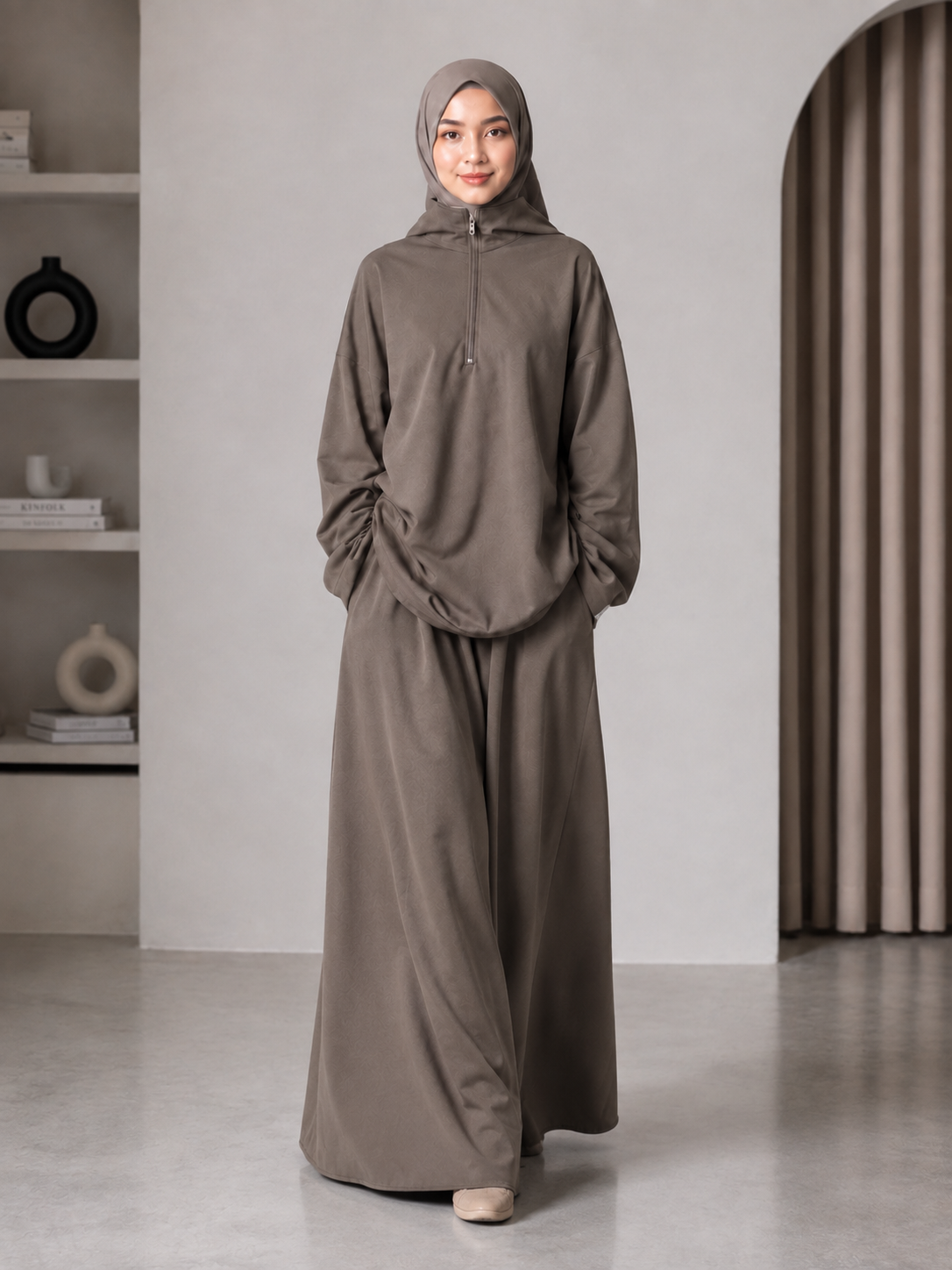 Leyla Half-Zip Two-Piece Set – LY117