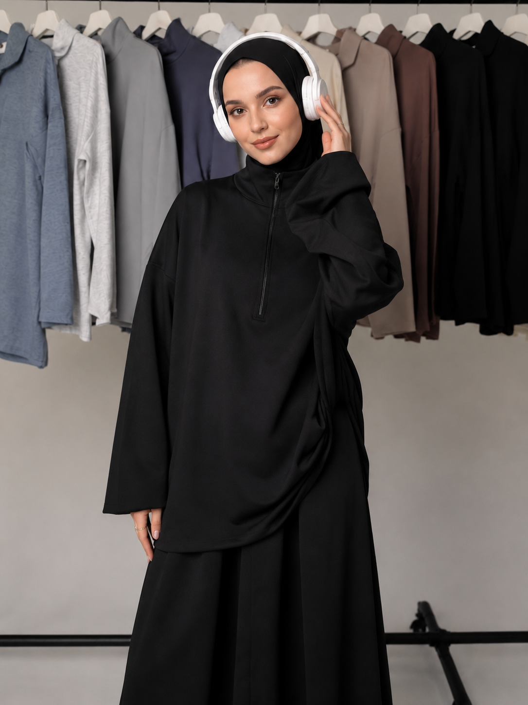 Leyla Half-Zip Two-Piece Set – LY117