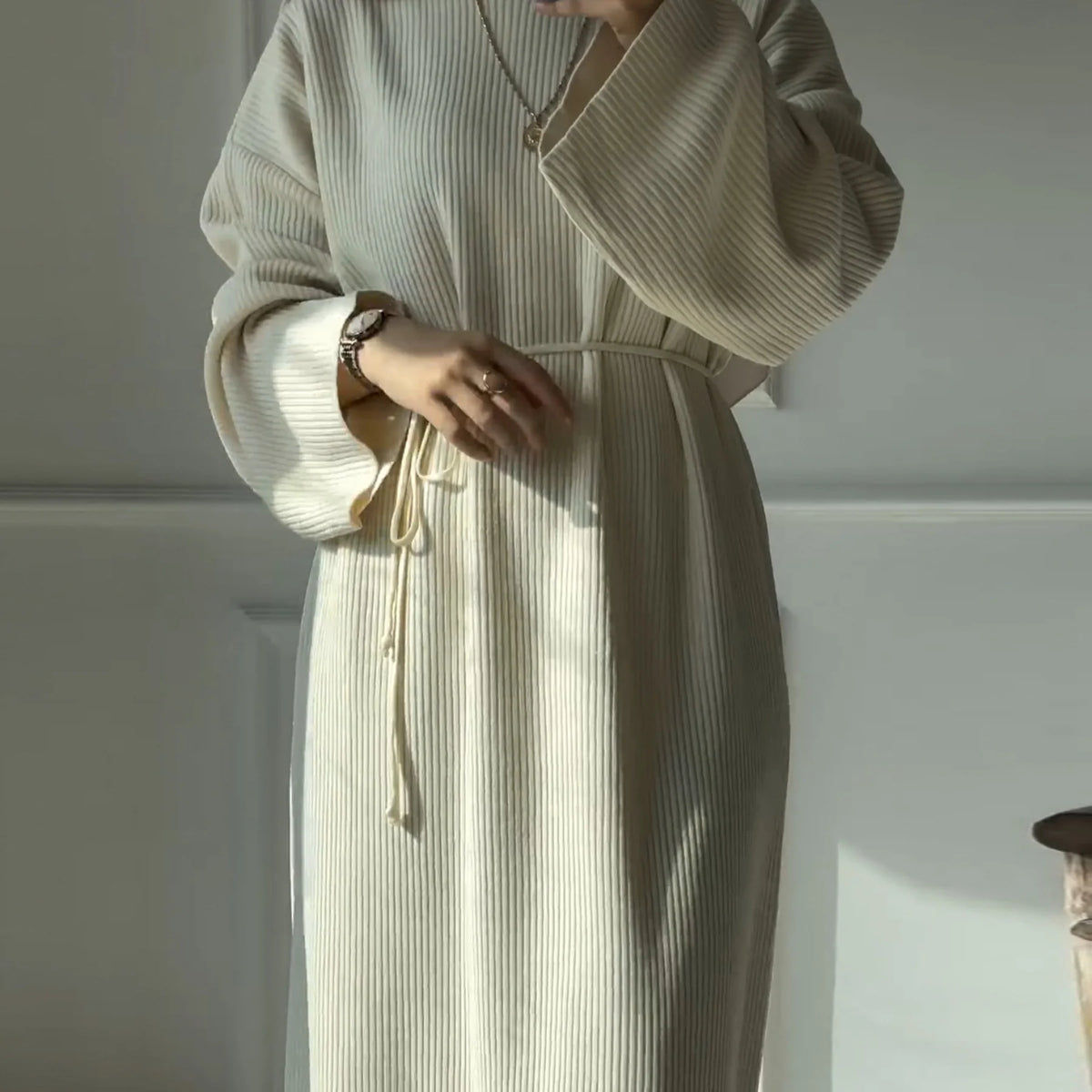 Amara Winter Ribbed Dress – LY77